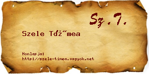 Szele Tímea névjegykártya