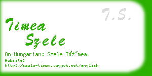 timea szele business card